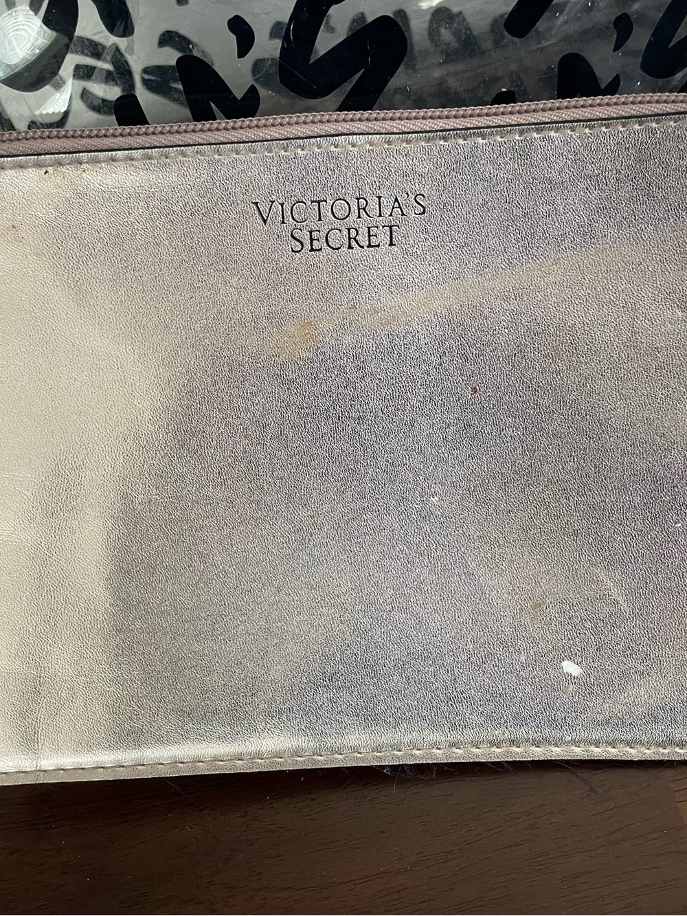 Victoria's Secret Clear Tote with Metallic Rose Handles and Gold Bows - Picture 4 of 6